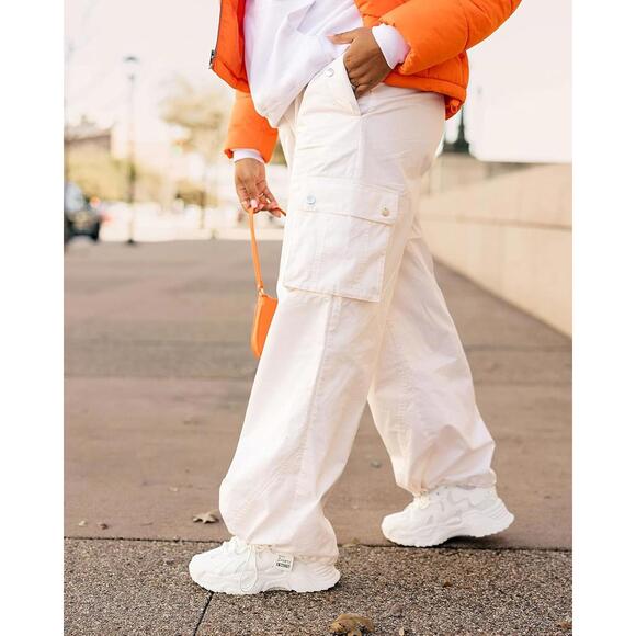 NWT The Drop Whisper White Drawstring Cargo Pant by @lifeoftanyamarie‎ SZ S - Picture 2 of 7